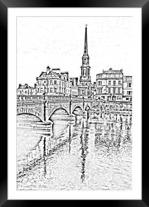 Ayr, the river crossing and Town Hall. Framed Mounted Print by Allan Durward Photography