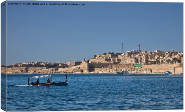 The Grand Harbour, Valletta, Malta Canvas Print by Jim Jones