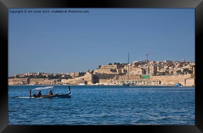 The Grand Harbour, Valletta, Malta Framed Print by Jim Jones