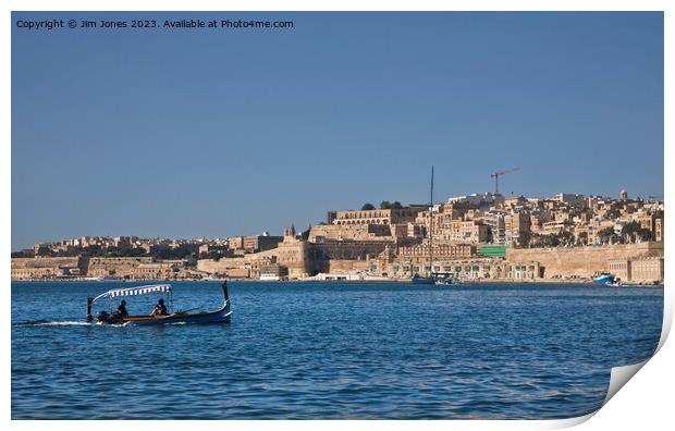 The Grand Harbour, Valletta, Malta Print by Jim Jones