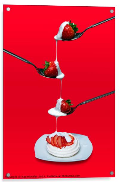 Strawberries and Cream Acrylic by Neil McKellar