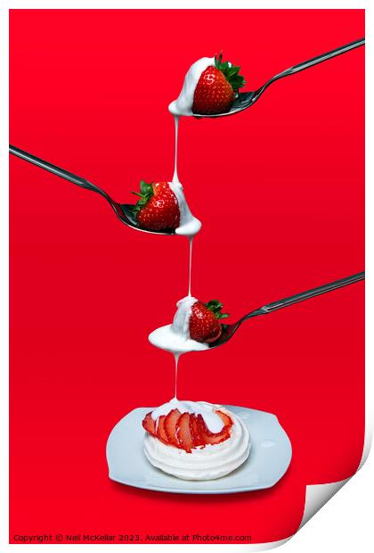 Strawberries and Cream Print by Neil McKellar