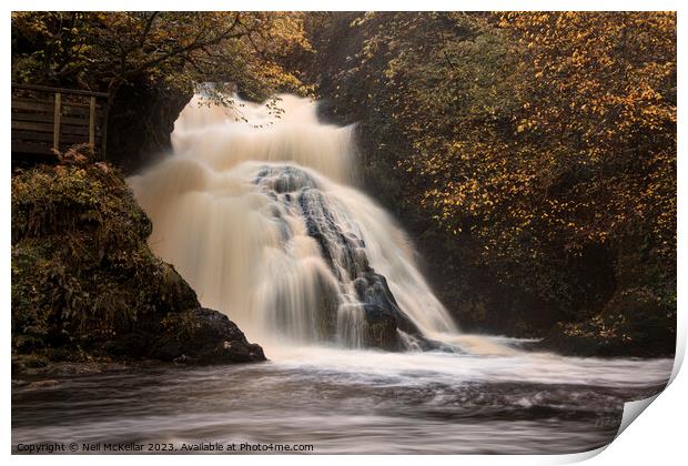 Spectacle E'e Falls in Autumn Print by Neil McKellar