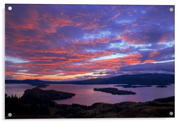 Sunset over Loch Lomond Acrylic by Neil McKellar