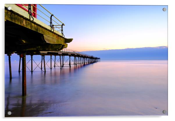 Saltburn By The Sea Pier Acrylic by Steve Smith