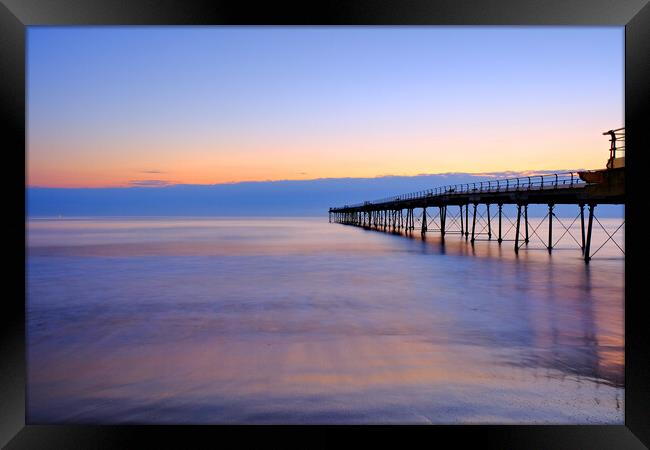 Saltburn By The Sea Pier Framed Print by Steve Smith