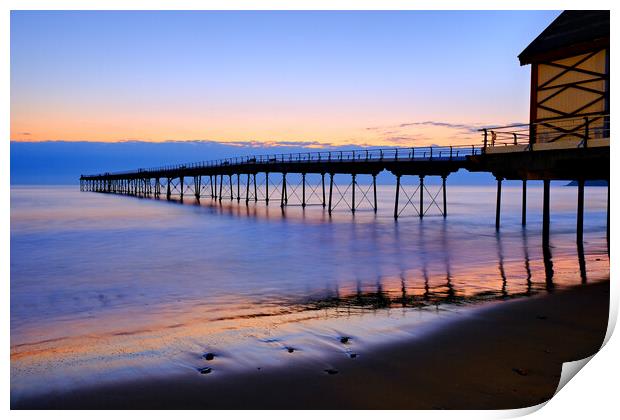 Saltburn By The Sea Pier Print by Steve Smith