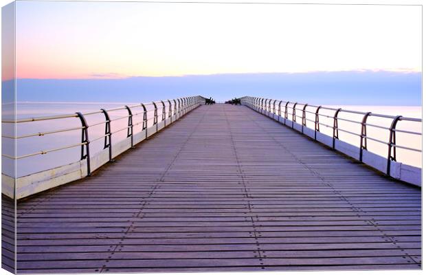 Saltburn By The Sea Pier Canvas Print by Steve Smith