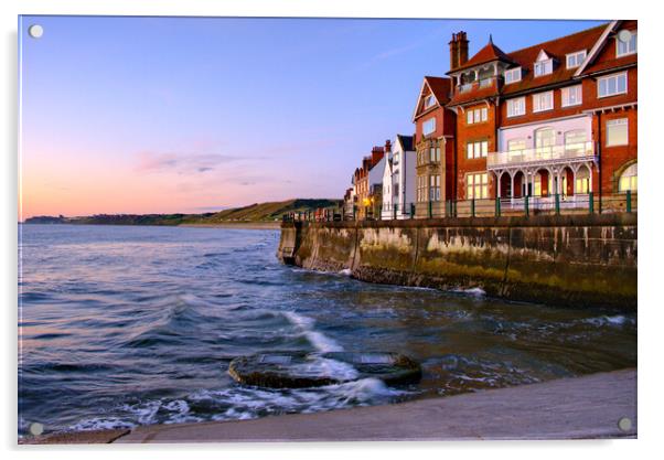 Sandsend North Yorkshire Acrylic by Steve Smith