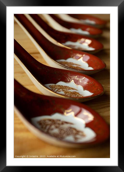 Chinese Soup Spoons Macro Framed Mounted Print by Imladris 