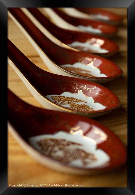 Chinese Soup Spoons Macro Framed Print by Imladris 
