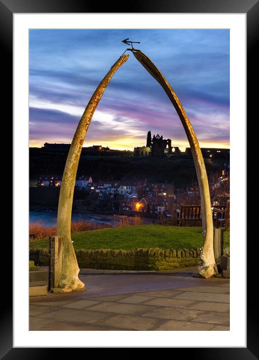 Whitby Whalebone Framed Mounted Print by Kevin Winter