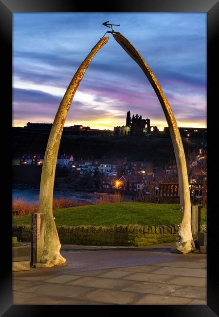 Whitby Whalebone Framed Print by Kevin Winter