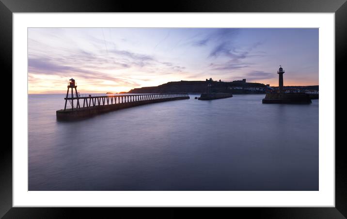Whitby Harbour Framed Mounted Print by Kevin Winter