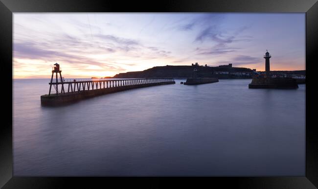Whitby Harbour Framed Print by Kevin Winter