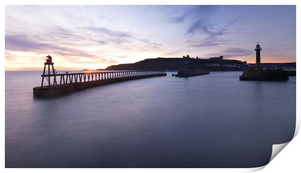 Whitby Harbour Print by Kevin Winter