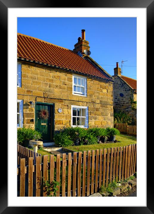 Sandsend Cottages Framed Mounted Print by Steve Smith