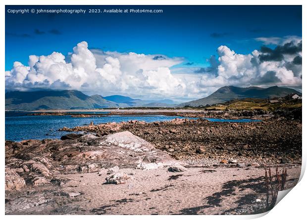 Connemara - a wild, rugged landscape Print by johnseanphotography 