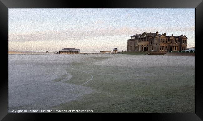 The Old Course, St Andrews - Oil paint effect Framed Print by Corinne Mills