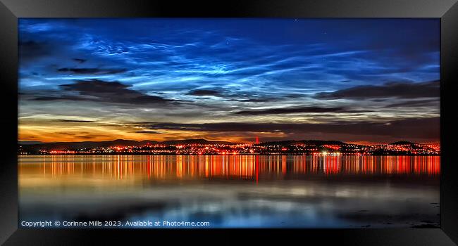 Noctilucent clouds over Dundee Framed Print by Corinne Mills