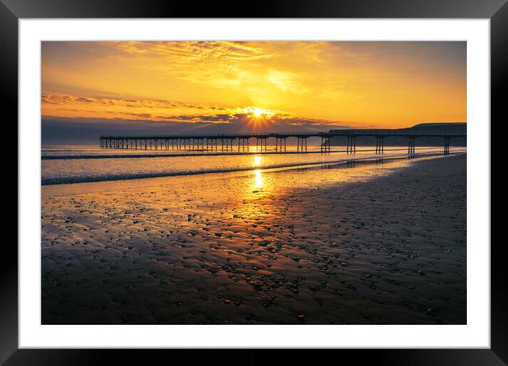 Saltburn Sunrise Framed Mounted Print by Tim Hill