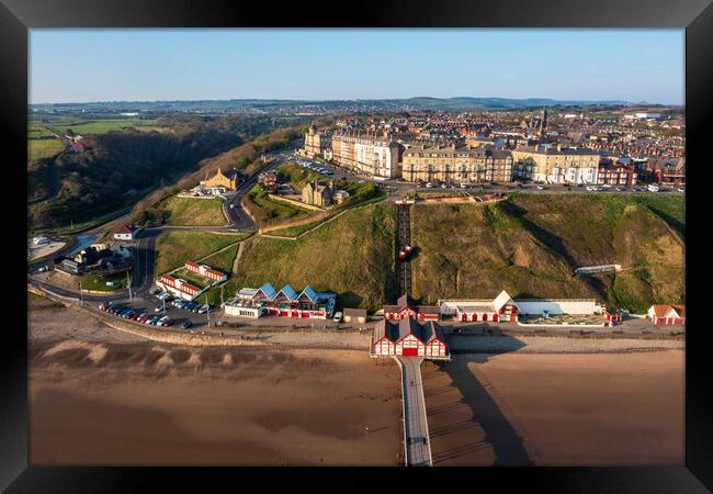 Saltburn from Above Framed Print by Tim Hill
