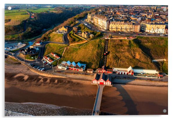 Saltburn from Above Acrylic by Tim Hill