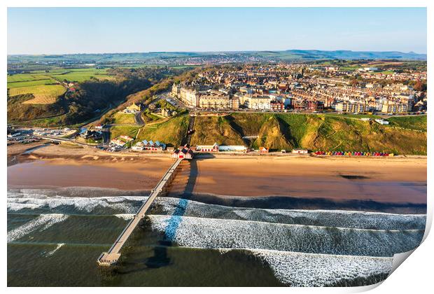 Saltburn from above Print by Tim Hill