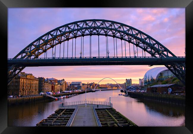 Tyne Bridge Sunrise Framed Print by Steve Smith