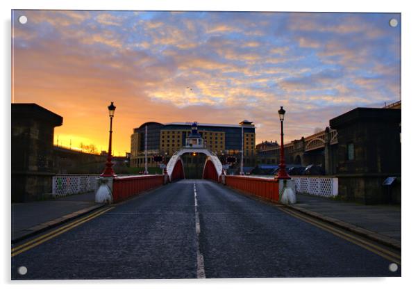 Low Level Bridge Sunrise Acrylic by Steve Smith