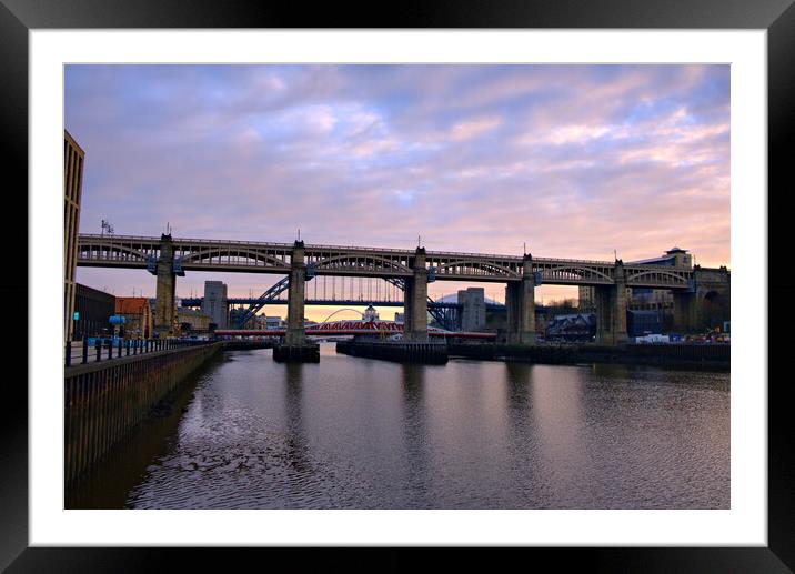 High Level Bridge Newcastle Framed Mounted Print by Steve Smith