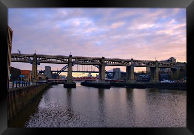 High Level Bridge Newcastle Framed Print by Steve Smith
