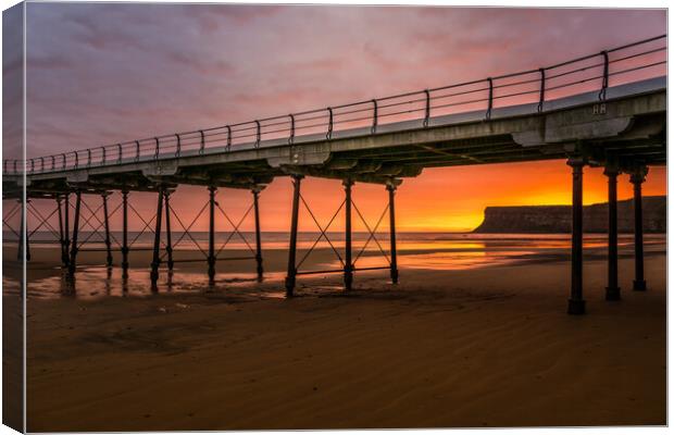 Majestic Sunrise Over the Victorian Pier Canvas Print by Tim Hill