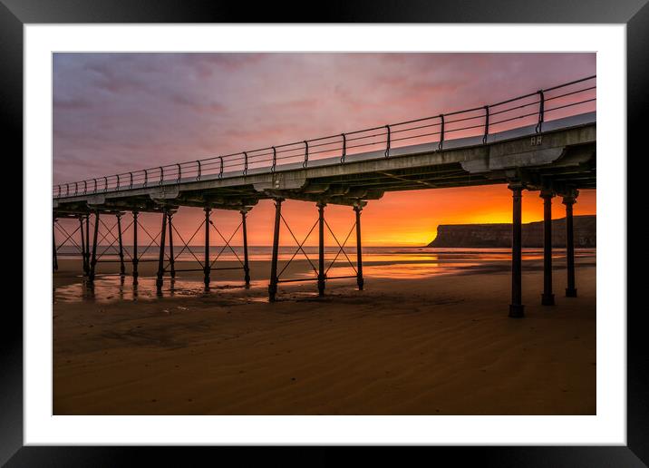 Majestic Sunrise Over the Victorian Pier Framed Mounted Print by Tim Hill