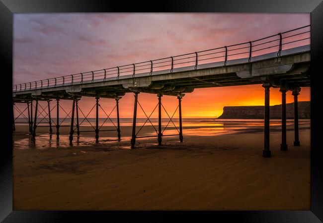 Majestic Sunrise Over the Victorian Pier Framed Print by Tim Hill