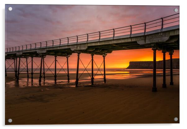 Majestic Sunrise Over the Victorian Pier Acrylic by Tim Hill