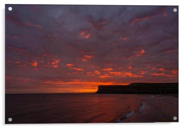 Majestic Sunrise over Saltburn Acrylic by Tim Hill