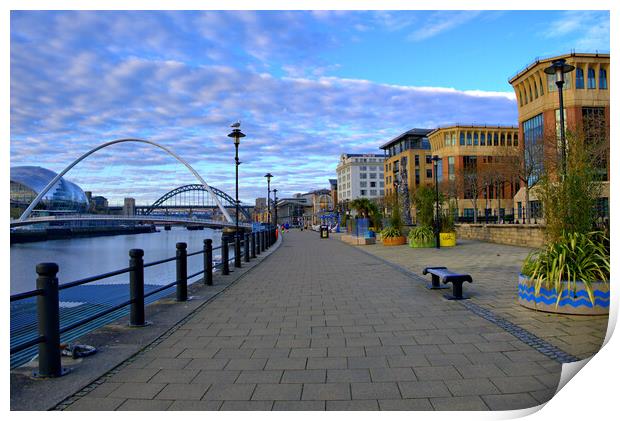 The Vibrant Newcastle Quayside Print by Steve Smith
