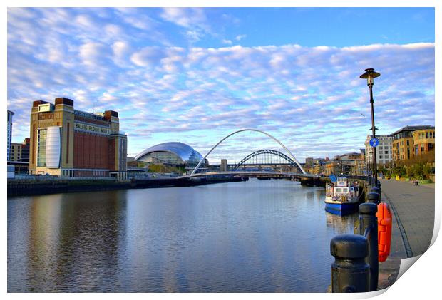 Newcastle Quayside Print by Steve Smith