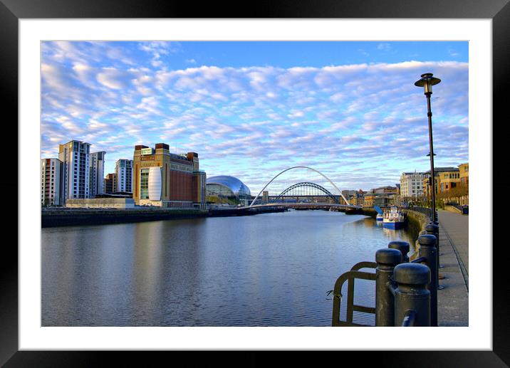 Newcastle Quayside Framed Mounted Print by Steve Smith