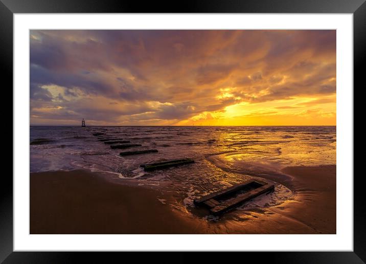 Iron Men at Dusk Framed Mounted Print by Tim Hill