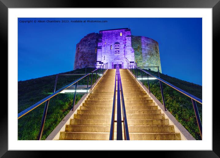 Cliffords Tower Framed Mounted Print by Alison Chambers