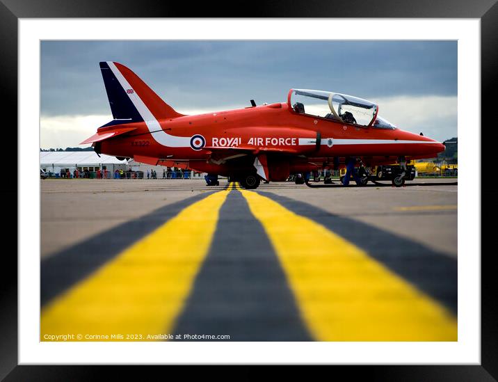 Red arrow at RAF Leuchars Framed Mounted Print by Corinne Mills