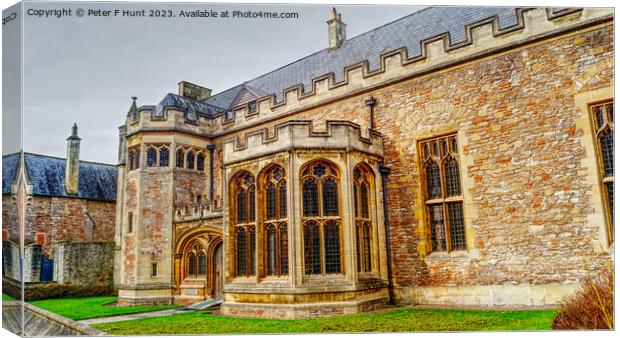 Wells Cathedral School Canvas Print by Peter F Hunt