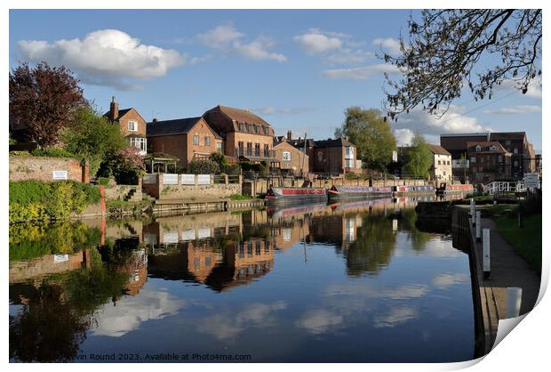 Scenic Tewkesbury Water Print by Kevin Round