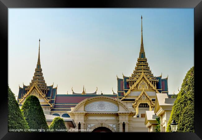Entrance Gate Grand Palace Bangkok Thailand Framed Print by William Perry