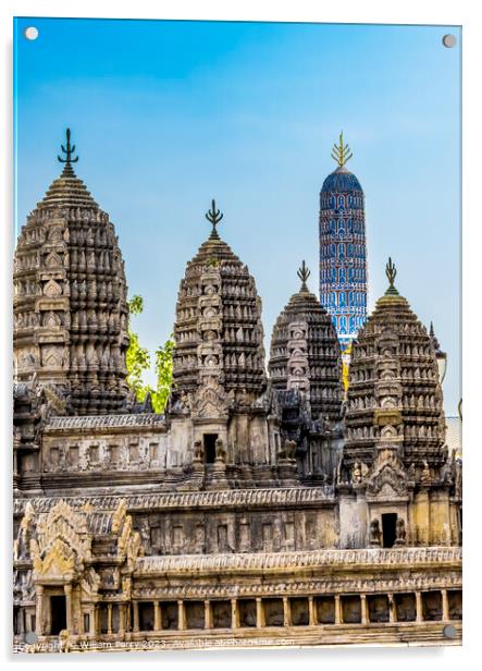 Ankor Wat Model Grand Palace Bangkok Thailand Acrylic by William Perry