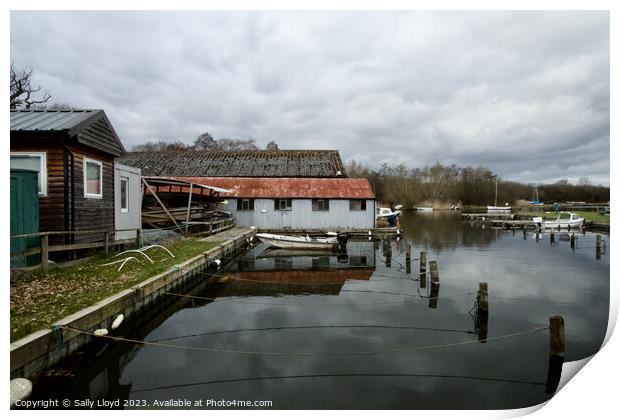 Barton Turf, Norfolk Broads Print by Sally Lloyd