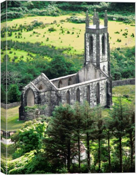 Abandoned church of  Donlewey Canvas Print by Stephanie Moore