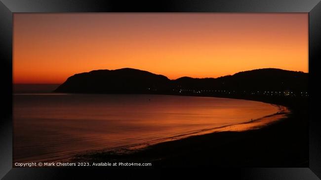 Majestic Sunrise Over Llandudno Bay Framed Print by Mark Chesters